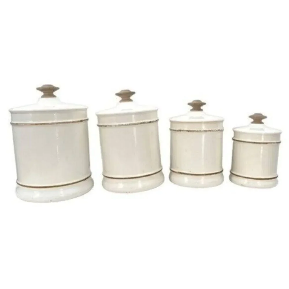 Vintage Kromex Basket Of Berries Aluminum Canister Set